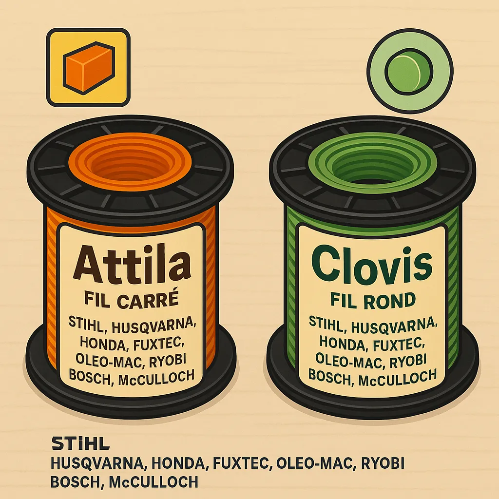fil rond Clovis fil carré Attila